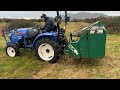 Flail mower collecting  iseki compact tractor  sound