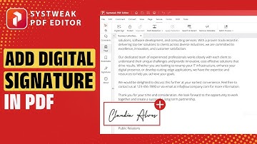 How to Add a Digital Signature to PDF File ✅ | Systweak PDF Editor Tutorial #26 #signpdf