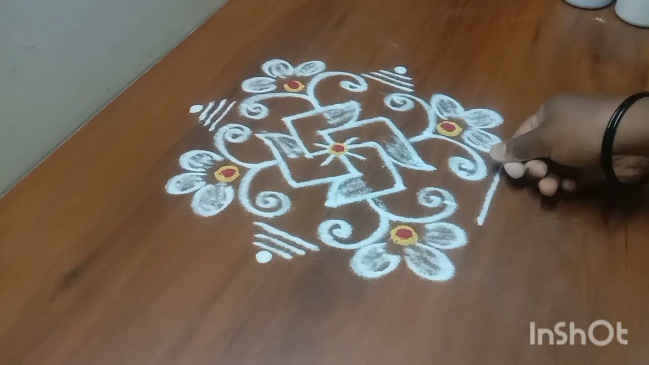 4 daily rangoli designs ll simple rangoli #muggulu#rangoli#viralvideo#dailyrangoli#rangolis by ARS 
