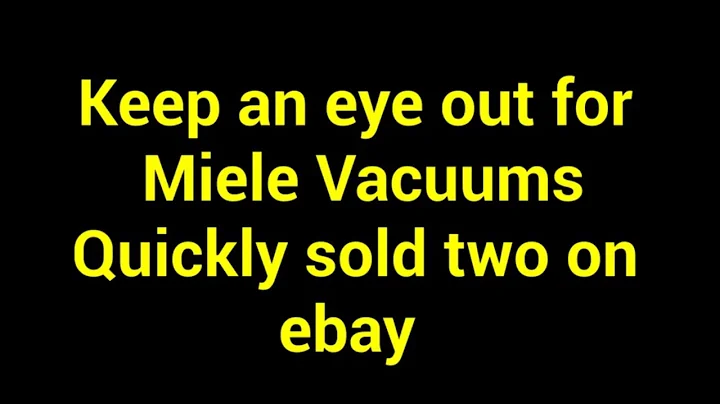 Sold Miele Vacuum Cleaner on ebay