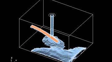 FSI analysis of fluid deformation caused by hitting the board