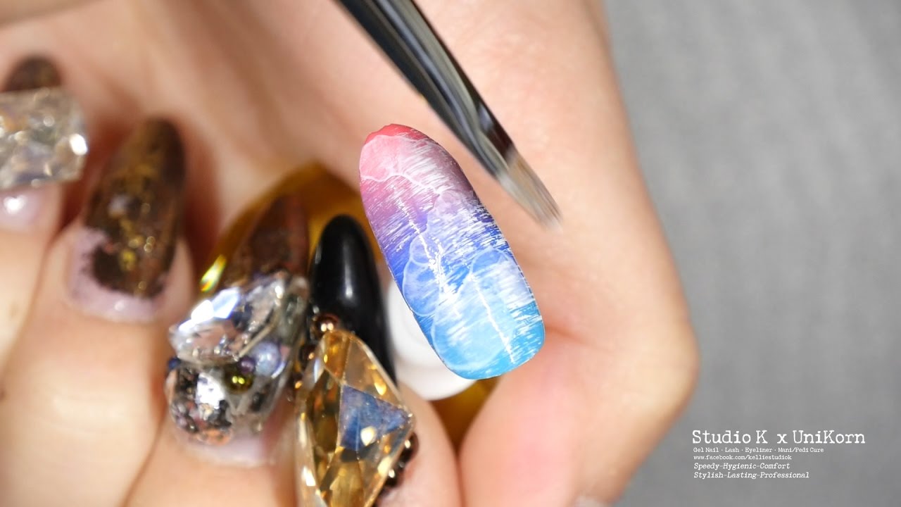 UniKorn 獨角獸專業美甲教學 NOQ新色暈染 NOQ New Color Gel Gradient Step by Step Tutorial