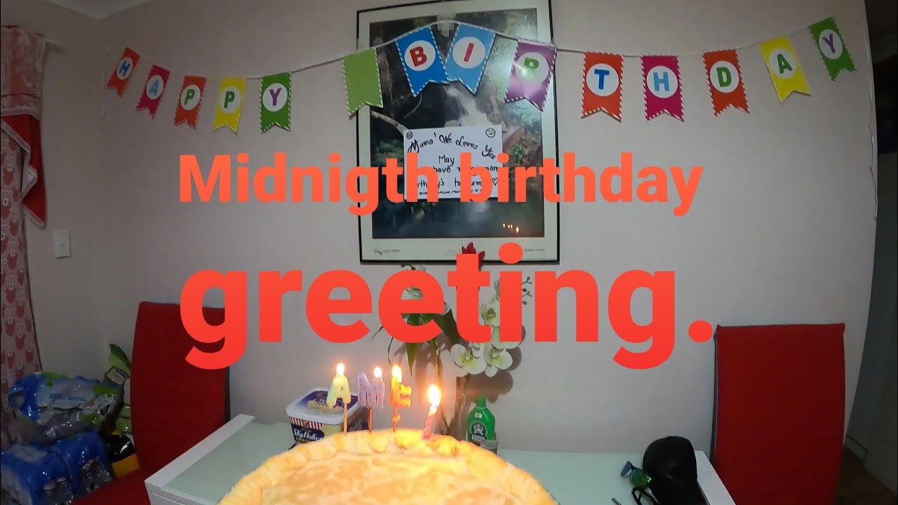 Simple midnight birthday greetings YouTube