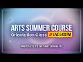 +2 1st Year Arts Summer Course Orientation | @matsciarts   LIVE 21st March 5PM 🚀