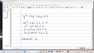 general solution of second order linear differential equation