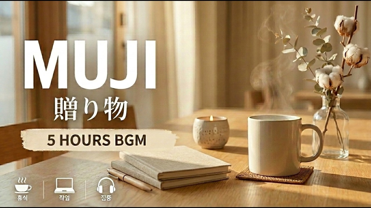 MUJI 無印良品BGM】厳選高音質♪たっぷり5時間【仕事用/勉強用/集中力