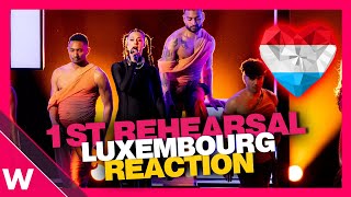 🇱🇺 Luxembourg First Rehearsal (REACTION) Tali "Fighter" @ Eurovision 2024