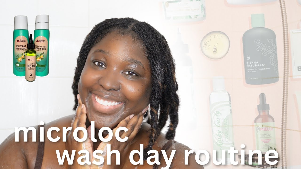 Microlocs Wash Day Routine | How I Wash my Microloc Extensions | Braid and Band