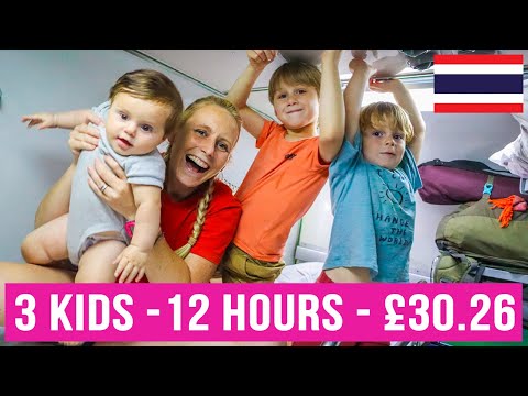 First Class Overnight Train in Thailand With 3 Kids For 12 hours ...