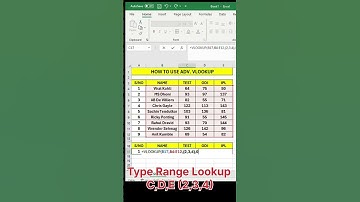 Advanced VLOOKUP Formula in Excel #excel #exceltips  #exceltutorial #msexcel #microsoftexcel #shorts