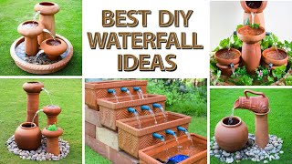 Best Ever DIY Waterfall Ideas for Your Garden using Terracotta ~ Super Easy