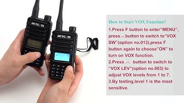 How to Start VOX Function on RT85 ?