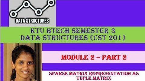Sparse matrix representation# KTU BTECH SEMESTER 3 Data Structures ( CST 201 )