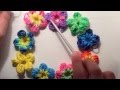 How to make a Flower Charm -With Just Your Hook! (Rainbow Loom)