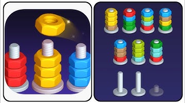 Nut Sort-Color Puzzle Game Level 18 Walkthrough