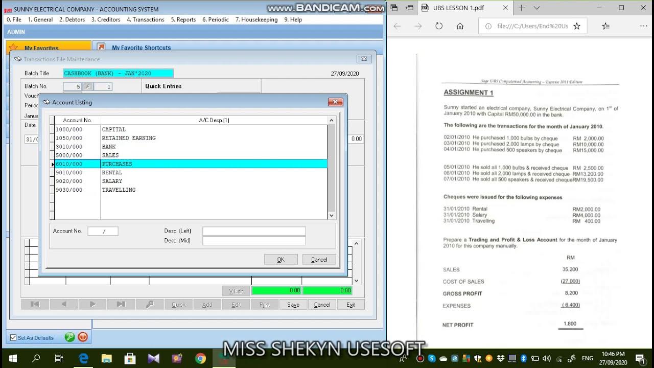8 UBS LESSON 1 Enter Transactions Expenses YouTube 8-ubs-lesson-1-enter-transactions-expenses-youtube