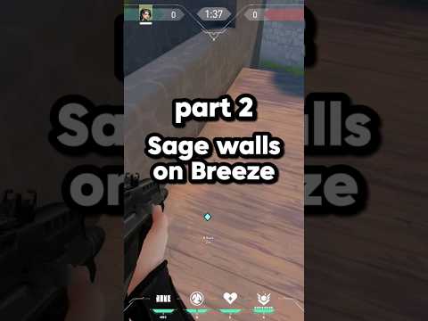 Sage walls on breeze part 2 #valorant #follow #like #lineups #tutorial