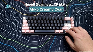 Clickiez on Carbon Fiber | Akko Creamy Cyan | Neo65 | sound test