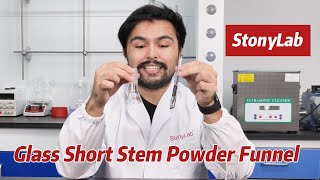 StonyLab Glass Short Stem Powder Funnel, 24/40 Joint 🧪✨