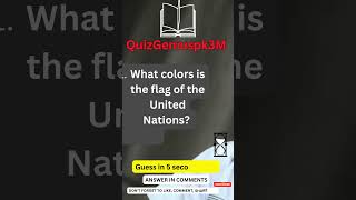 What colors is the flag of the United Nations   #quiz #puzzle #education #viral screenshot 3