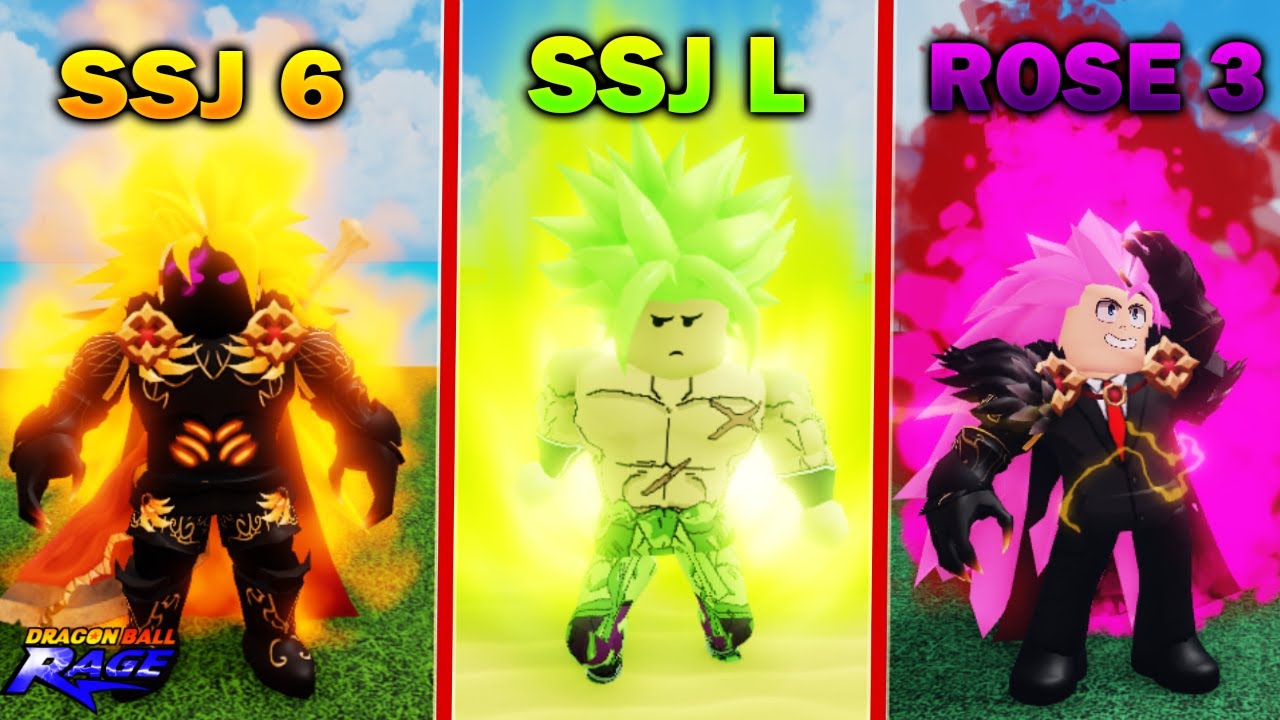 Todas Las Transformaciones de Dragon Ball Rage!😱🔥 ( 2021) | ROBLOX ...