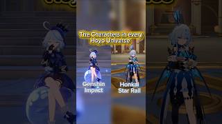 The Characters in every Hoyoverse #genshinshorts #genshinimpact #honkaistarrail #hsrgameplay