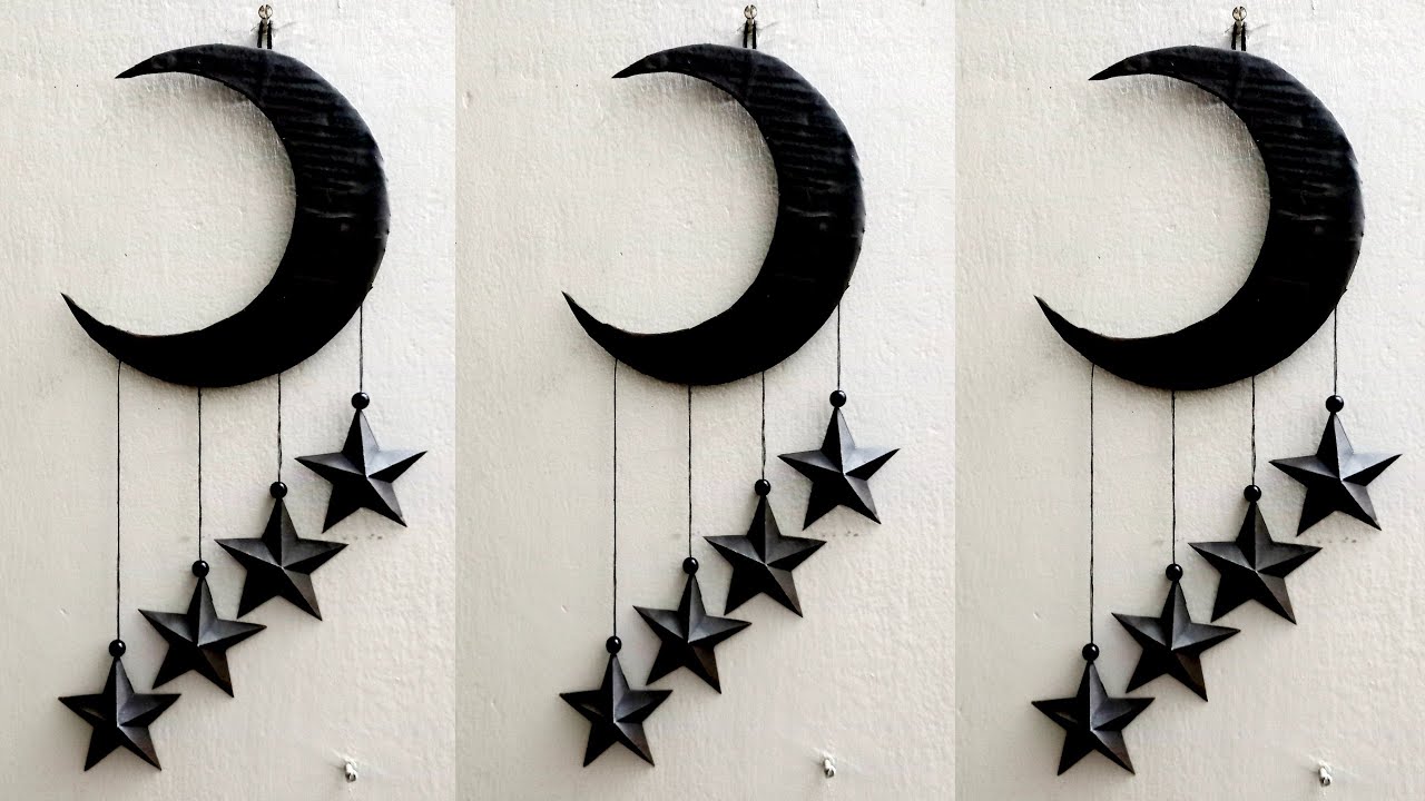 How To Make Crafts | Moon Stars Made Of Paper | কাগজের তৈরী চাঁদ তারা | Paper Crafts |  Crafts |