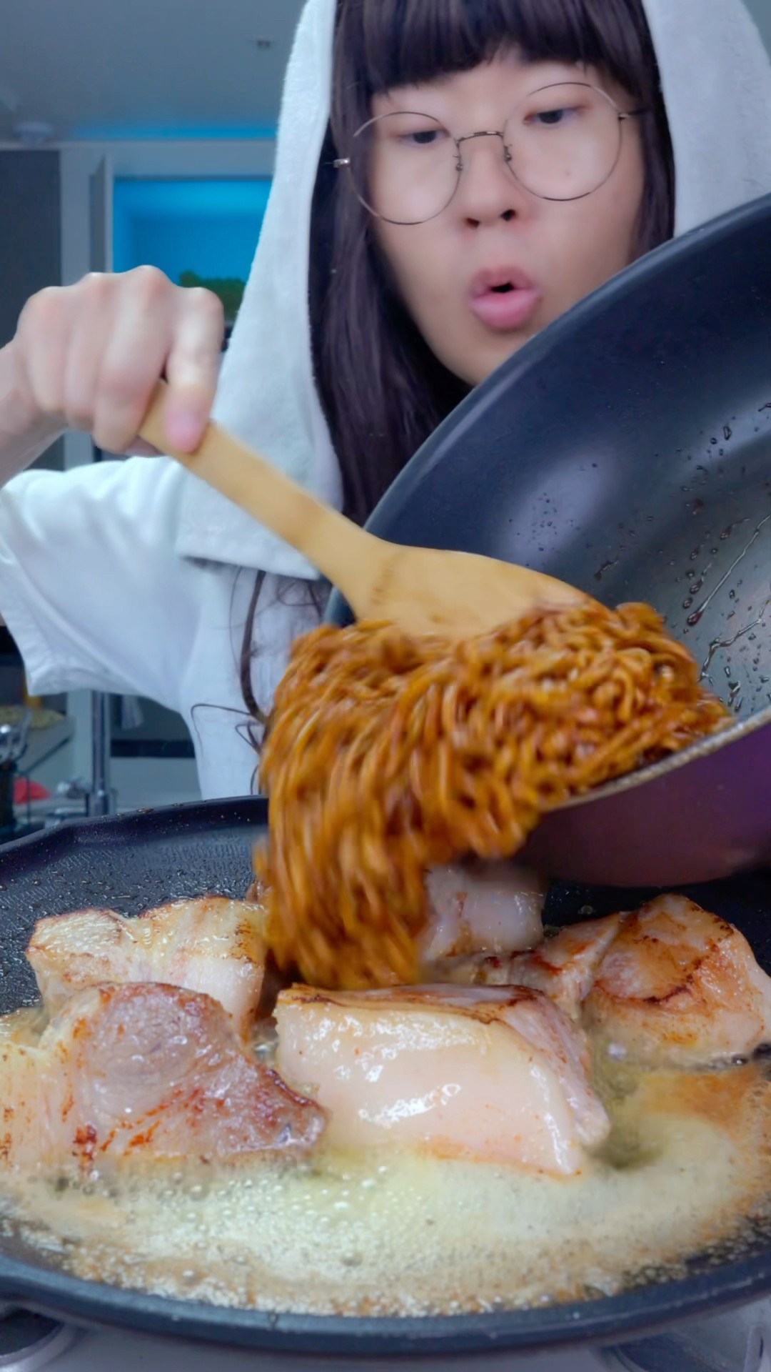 How to make Butter Samgyeopsal Noodles