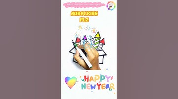 How to draw New year Rocket || fireworks || Diwali #newyear #fireworks #trending #viral #shorts