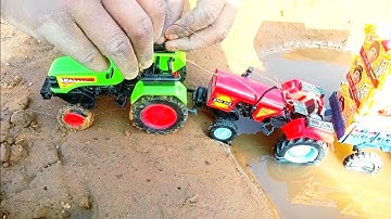 Diy Tractor Stuck In Mud With Parle G. Mini Science Project Part 9 | Diy Tractor | Tractor Video