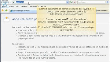 Tutorial Panel de control web: Acceder a su panel de control web.