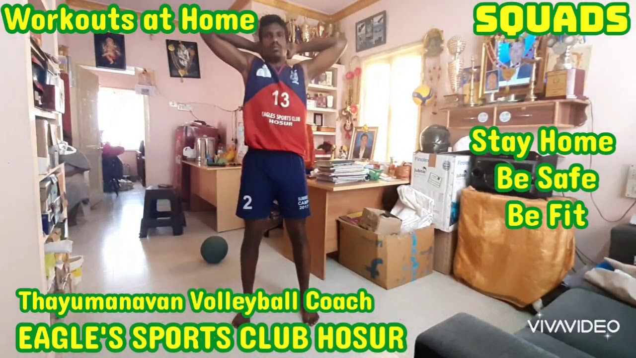 workouts at home, squad exercise, Thayumanavan Volleyball Coach EAGLE