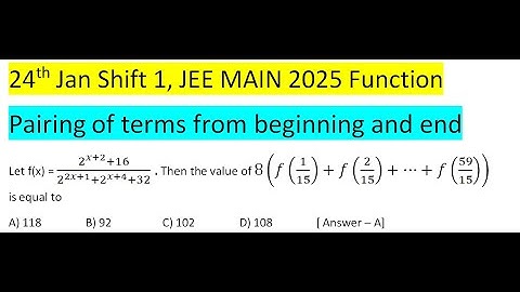 Let f(x) = (2^(x+2)+16)/(2^(2x+1)+2^(x+4)+32)  . Then the value of 8(f(1/15)+f(2/15)+⋯+f(59/15) ) is