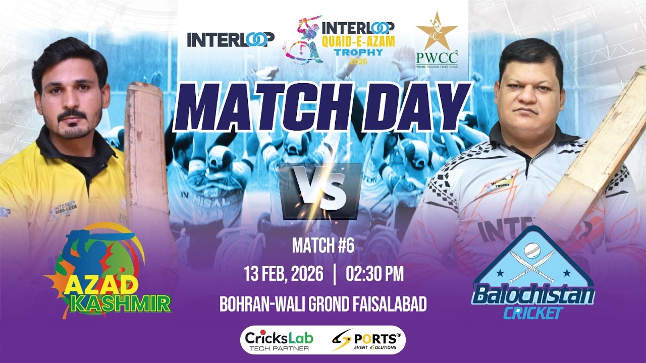 🔴Live 5th Interloop Quaid E Azam Trophy 2026 6th Match Pakistan ...