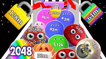 Jelly 2048 - blob merge 3d 🆚 the Superhero league gameplay new part 30