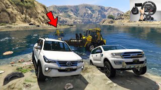 JCB Towing by Toyota Fortuner And Ford Endeavour | Realistic Off-Roading | Logitechg29 gameplay