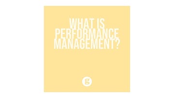 What is Performance Management?