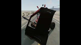 Beamng Bollards Crash Test #shorts