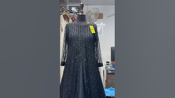 Partywear Gown Suit In Black Colour Net Fabric Cutdana Work #saeedclothhouse #saeedboutique #shorts