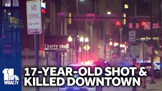 Police investigating fatal shooting in downtown Baltimore City