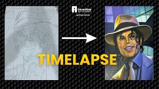 Micheal Jackson portrait Timelapse | from blank canvas to masterpiece Micheal Jackson portrait Timelapse | from blank canvas to masterpiece