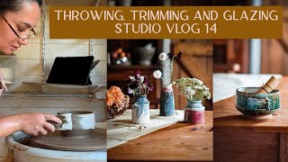 Pottery Studio Vlog 14 - Chawan, teabowls, milkchurn vases, glazing and kiln opening
