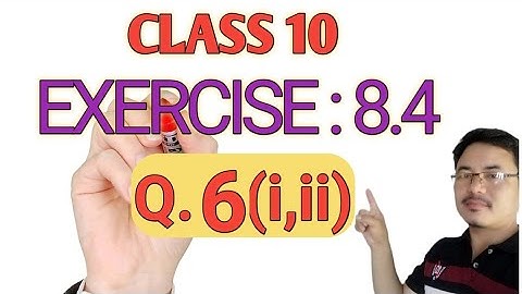 Class 10:Maths: Exercises 8.4// ত্ৰিকোণমিতি//Trigonometry// Q.6(i,ii)