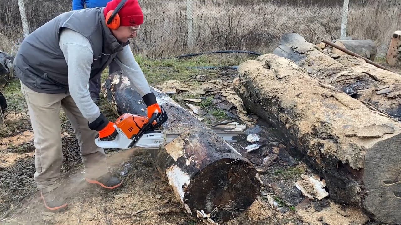 Stihl 500i chainsaw with 28 Cannon Duralite Superbar - YouTube