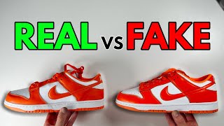 REAL VS FAKE! NIKE DUNK LOW SYRACUSE SNEAKER COMPARISON!