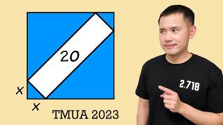 Solution to this University Admission rectangle problem (TMUA 2023)