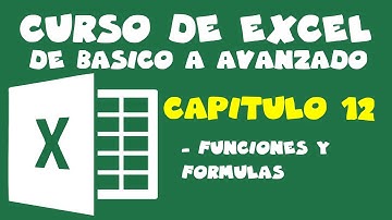 Curso de Excel - Capitulo 12 - (Funciones y Formulas) 2010, 2013, 2016