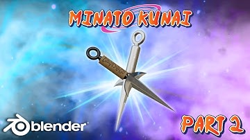 Blender 3D Minato Kunai (UV Unwrapped) #blendertutorial #naruto