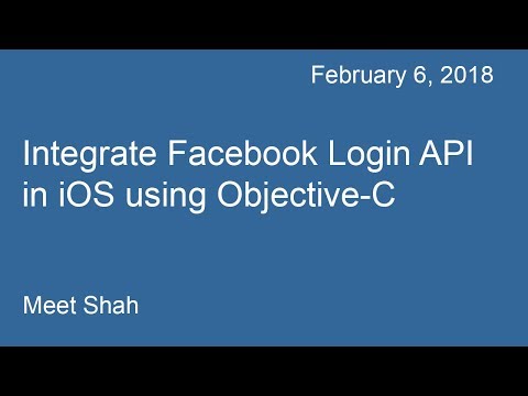 Integrate Facebook Login API for iOS using Objective-C