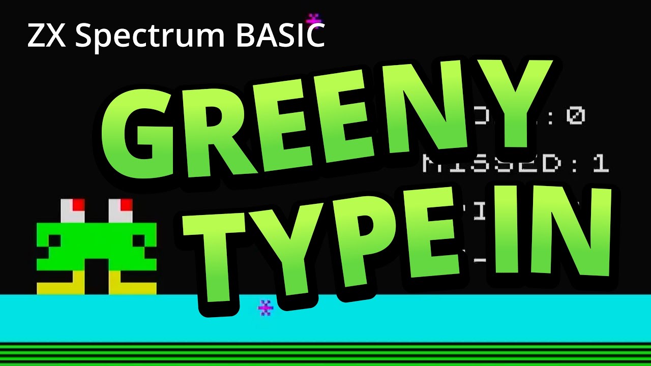 GREENY - A silly BASIC type-in for mindless fun - ZX Spectrum. - YouTube